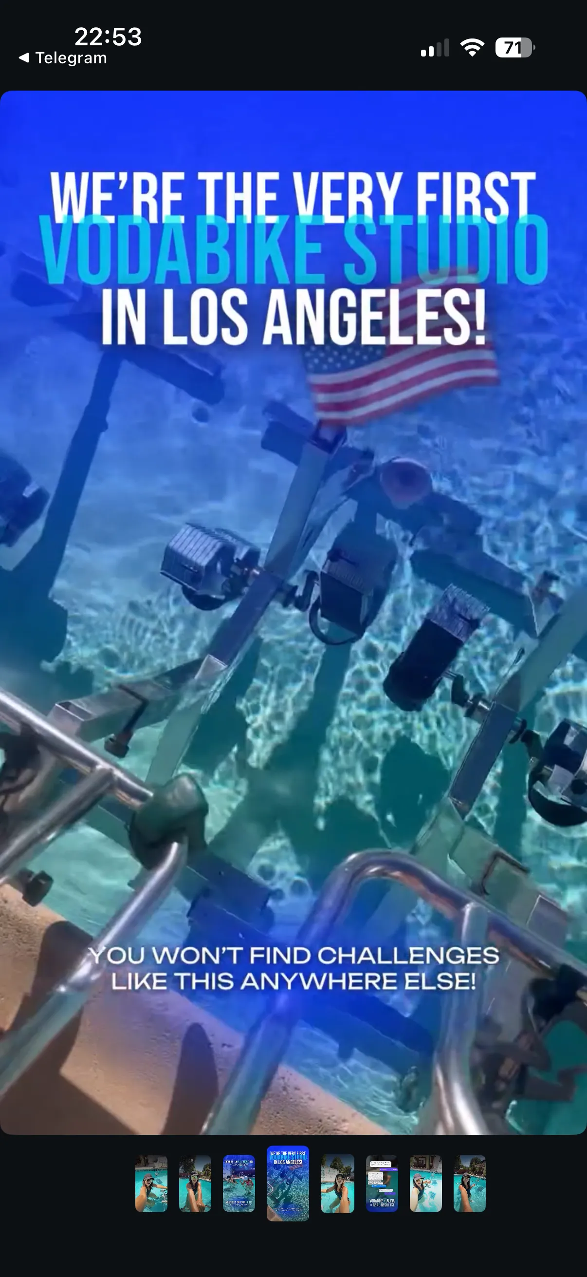 Underwater view of aquabikes