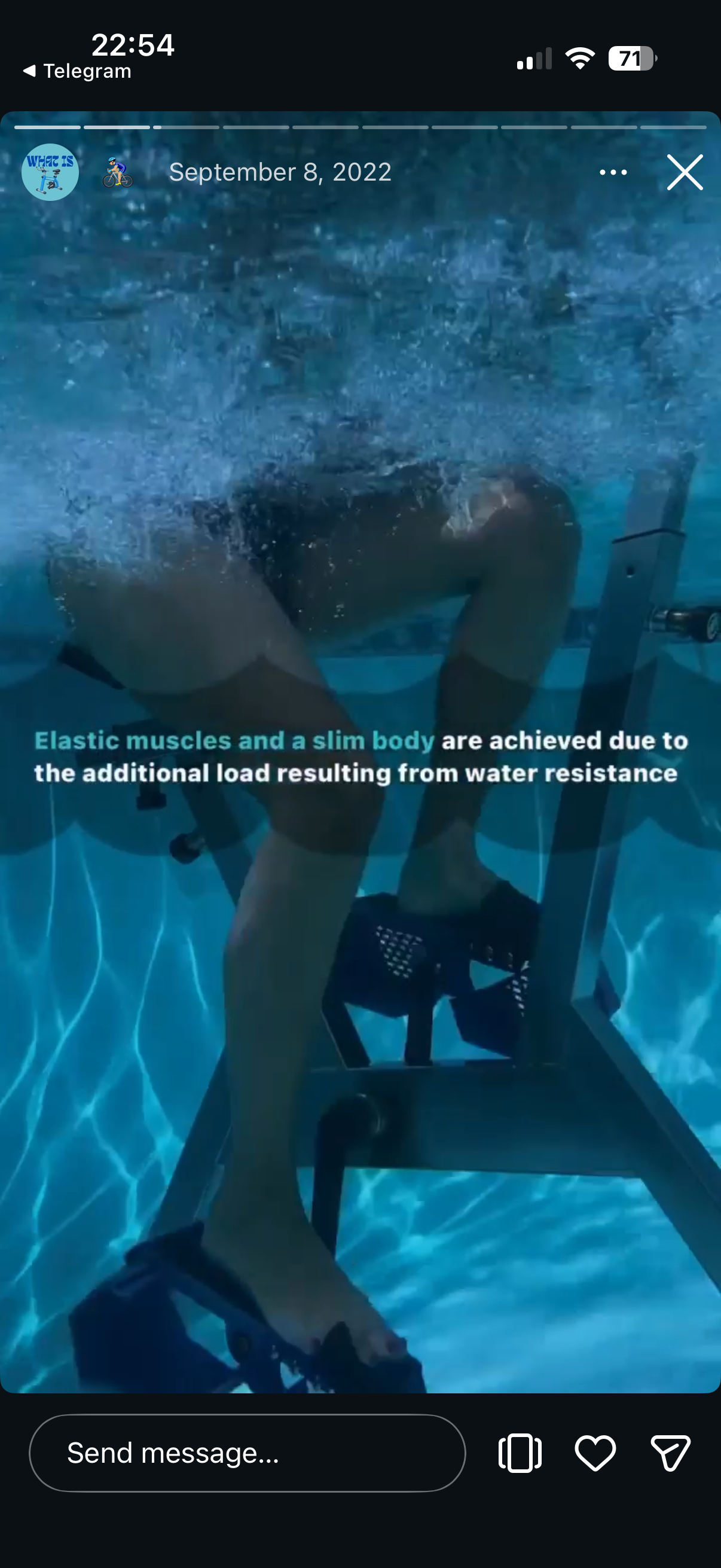 Legs workout underwater