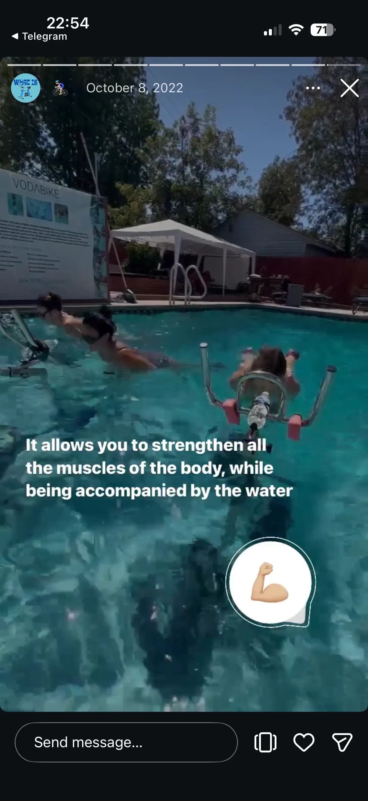 Full body workout in water