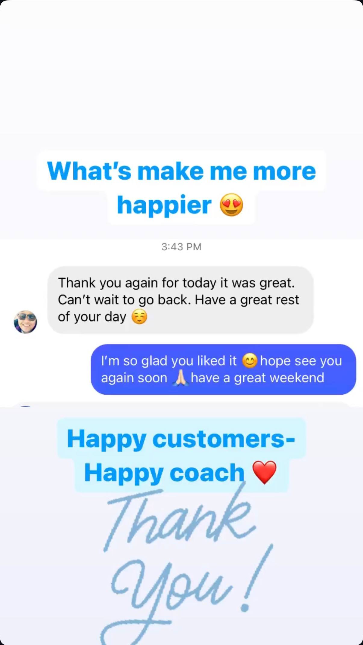 Client text review - English happiness message